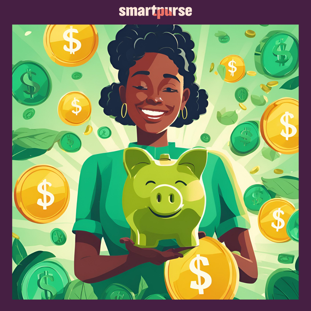 Lady with piggy bank