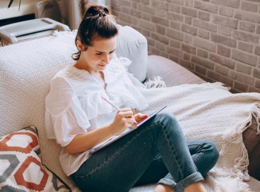 woman learning